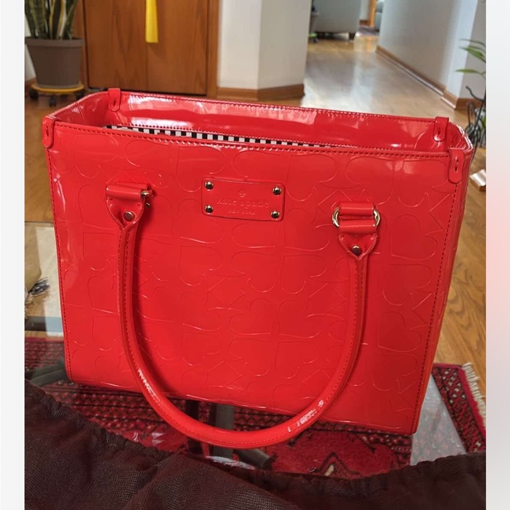 Kate Spade Vibrant Red Embossed Tote